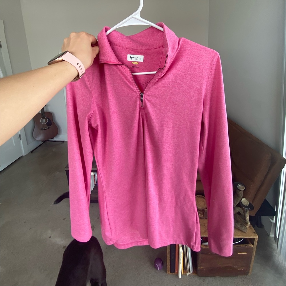 Pink golf athletic 1/4 zip
